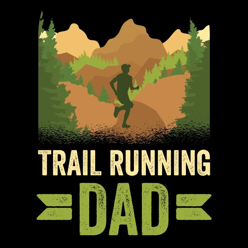 Trail Running Papa Race Runner Trail Run