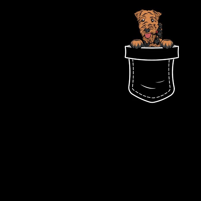 Airedale Terrier Geschenk Hunde Brusttasche