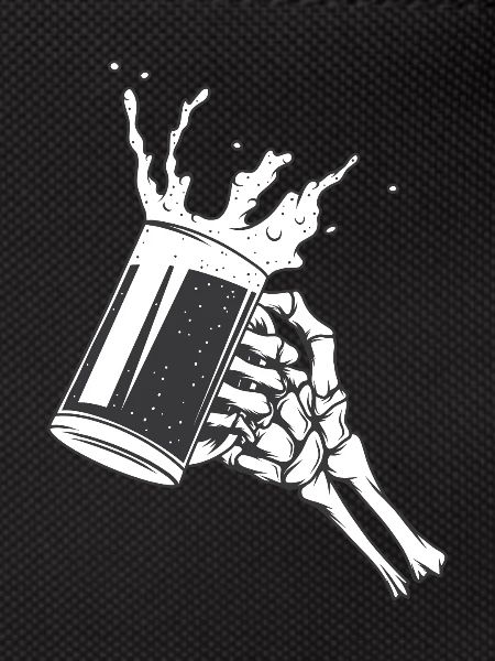 Beer Glass Skeleton Hand