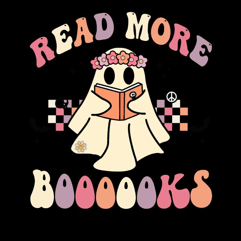 read more books halloween hippie ghost 70s