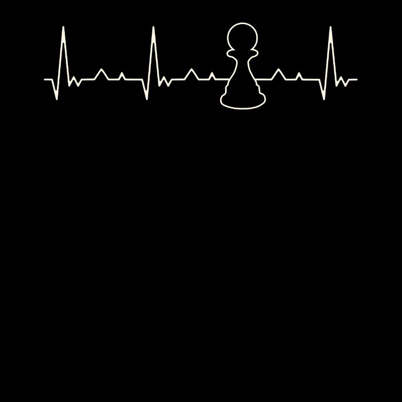 Schachstück Bauer. Herz. Liebe. Ekg. Impuls.