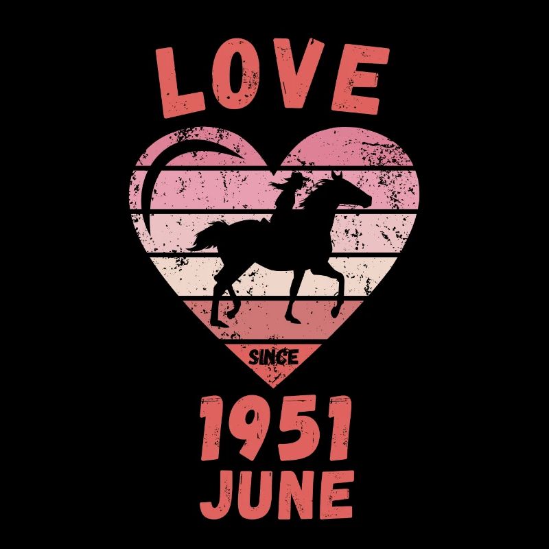 Love Pferde Reiten Geburtstag Juni 1951