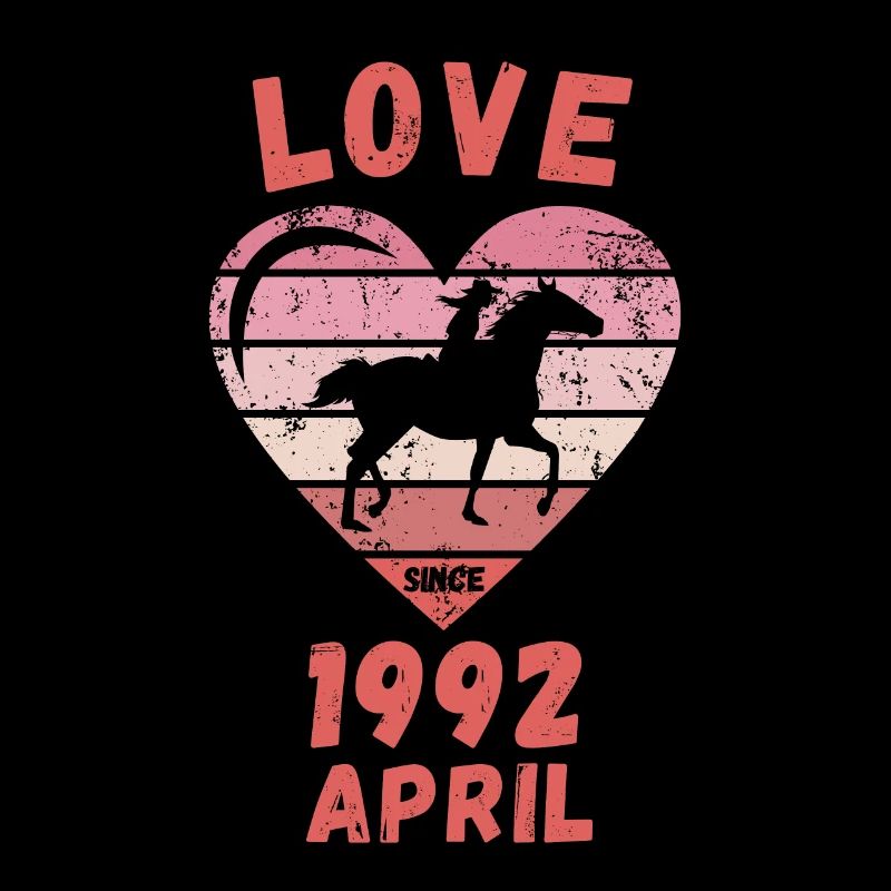 Love Pferde Reiten Geburtstag April 1992