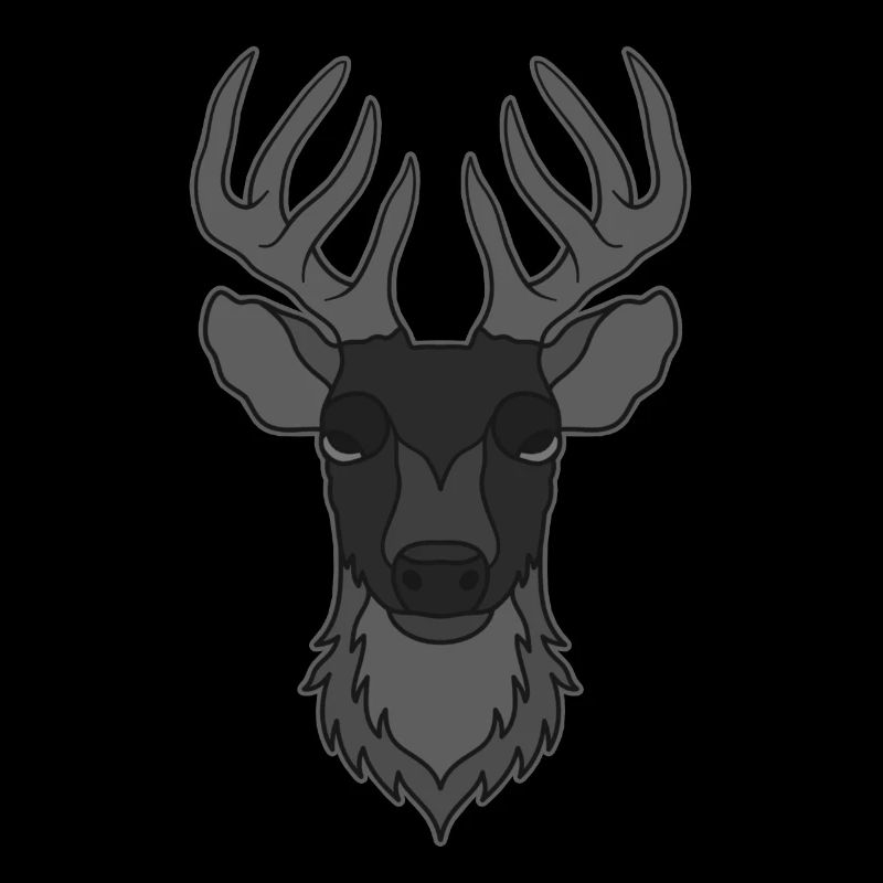 Rothirsch Geweih mit Hirschgeweih