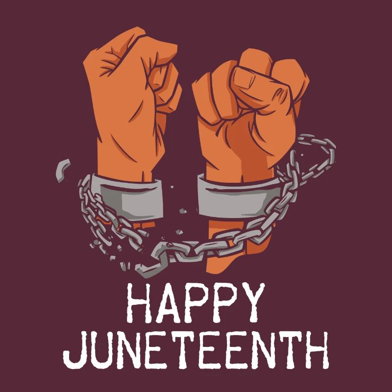 Happy Juneteenth Break Shackles Chain
