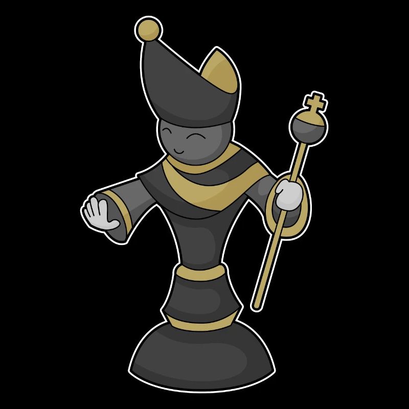 Schachfigur Läufer Stab Schach