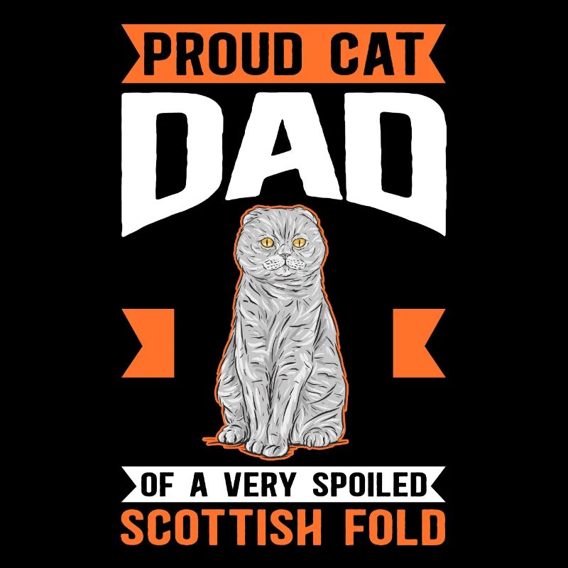 Écossais Chat à oreilles pliantes Papa Chat Cadeau