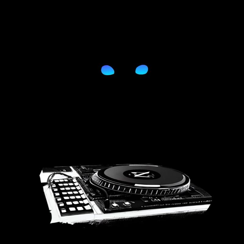 Cat DJ avec table de mixage