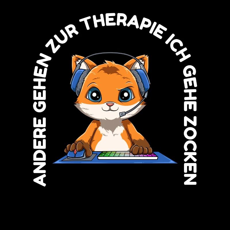 Gaming Fuchs - Lustiges Computerspiele Zocken