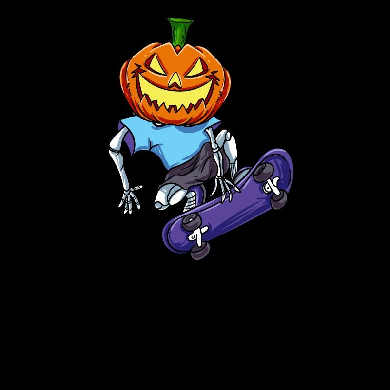 Pumpkin Skeleton Skater