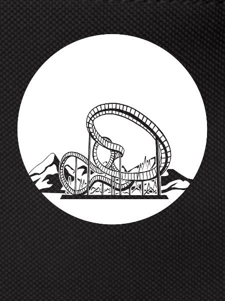 Roller coaster with mountains