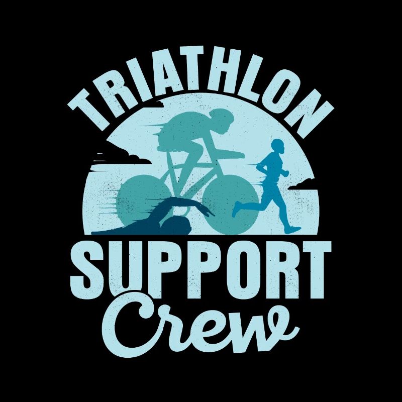 Triathlon Support Crew Swim Cycle Run Triathlete