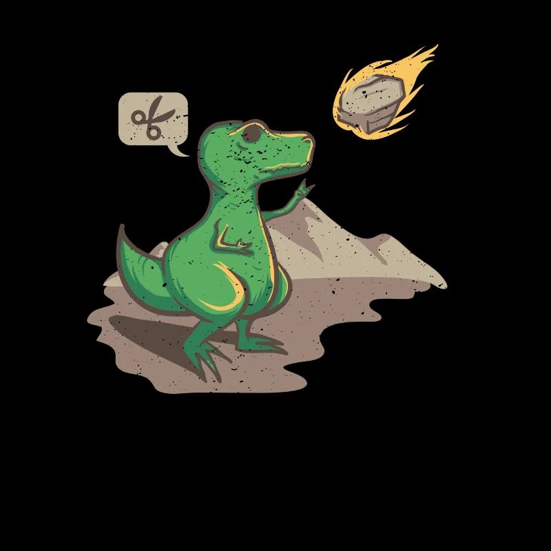 Dinosaurier Asteroid Welt Stein Schere Papier