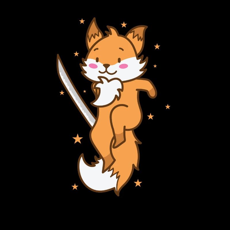 Renard à l’épée Drôle d’animal renard roux