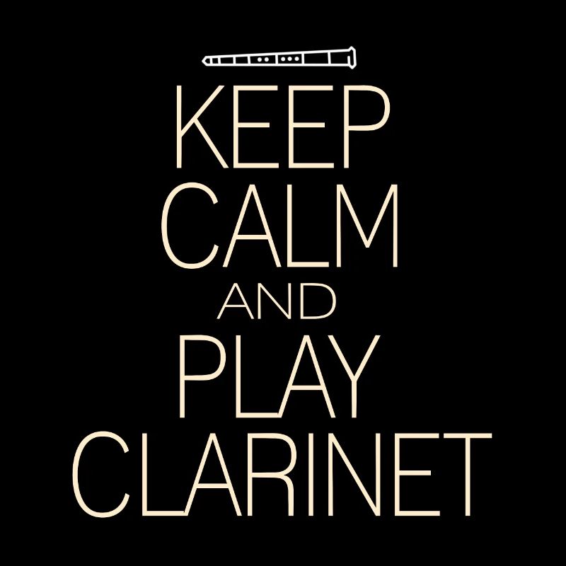 Keep Clam & Play Clarinet Retro Music Lover