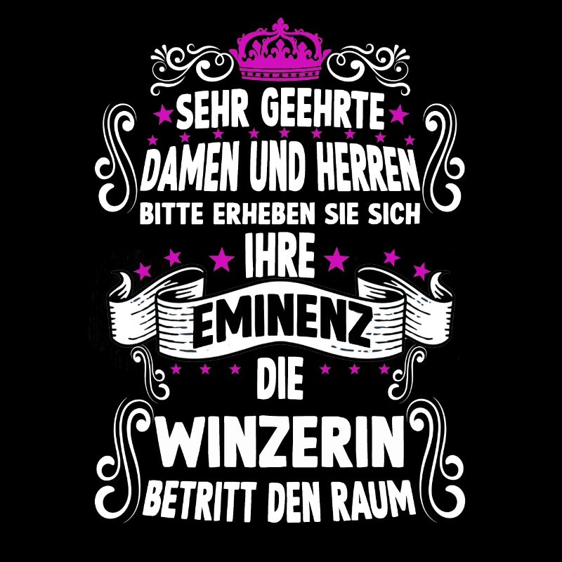 Winzerin T witziges Spruch Motiv Winzerin