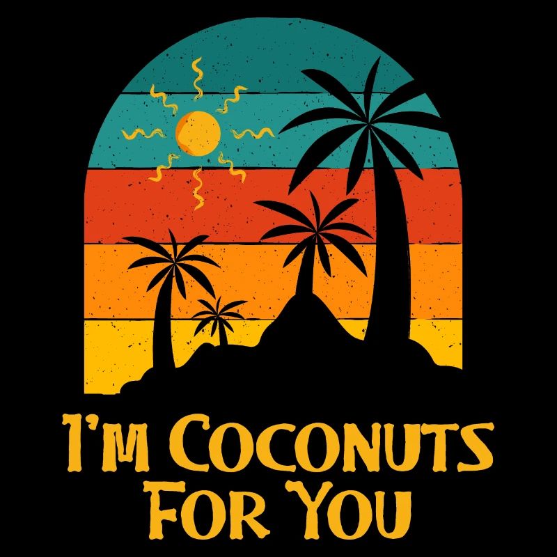 Je suis noix de pour toi Été Couples Tropical