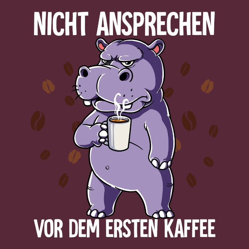 Nicht Ansprechen Vor Dem Ersten Kaffee Nilpferd