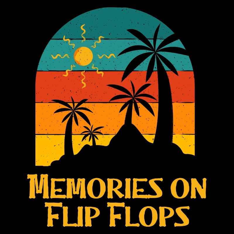 Memories on Flip Flops Summer Ocean Tropical Sea
