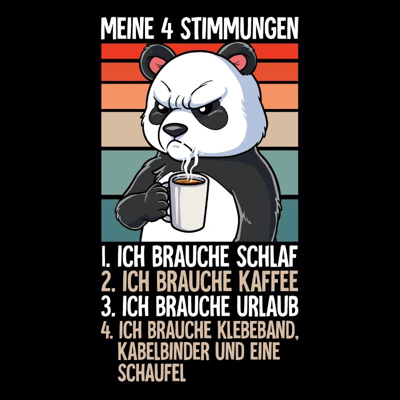 Meine 4 Stimmungen Kaffee Panda