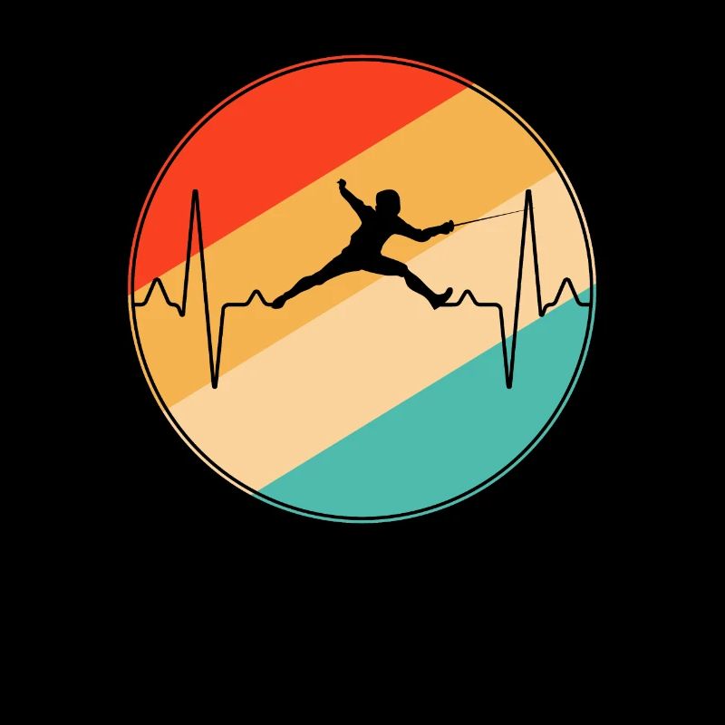 Fechten Retro Herzschlag