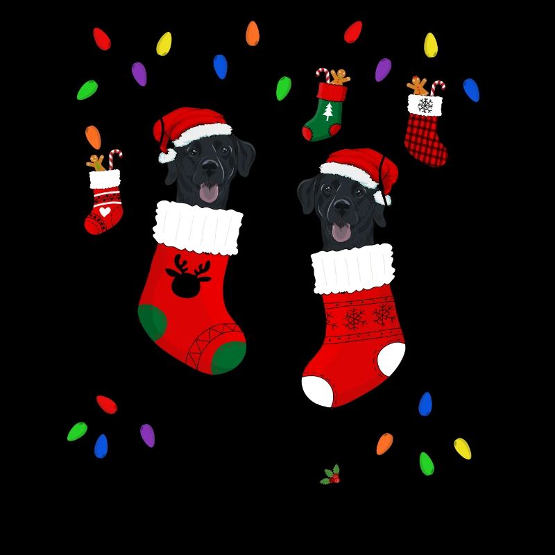 Cadeau de chien d’or de Noël Labrador