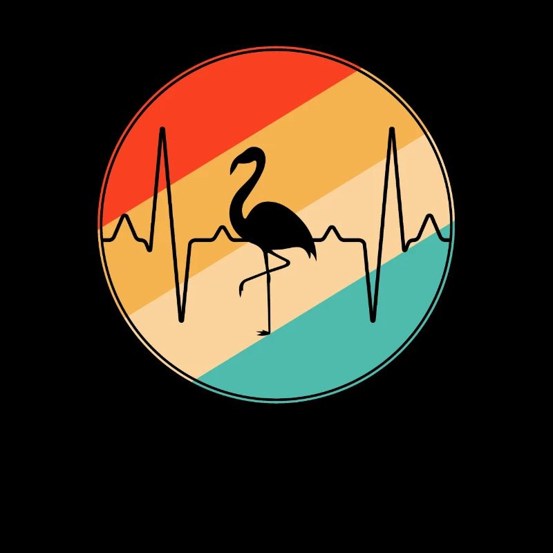 Flamingo Retro Herzschlag