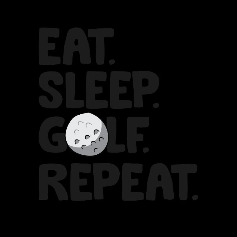 Eat Sleep Golf Repeat Golf Player Funny Golfing