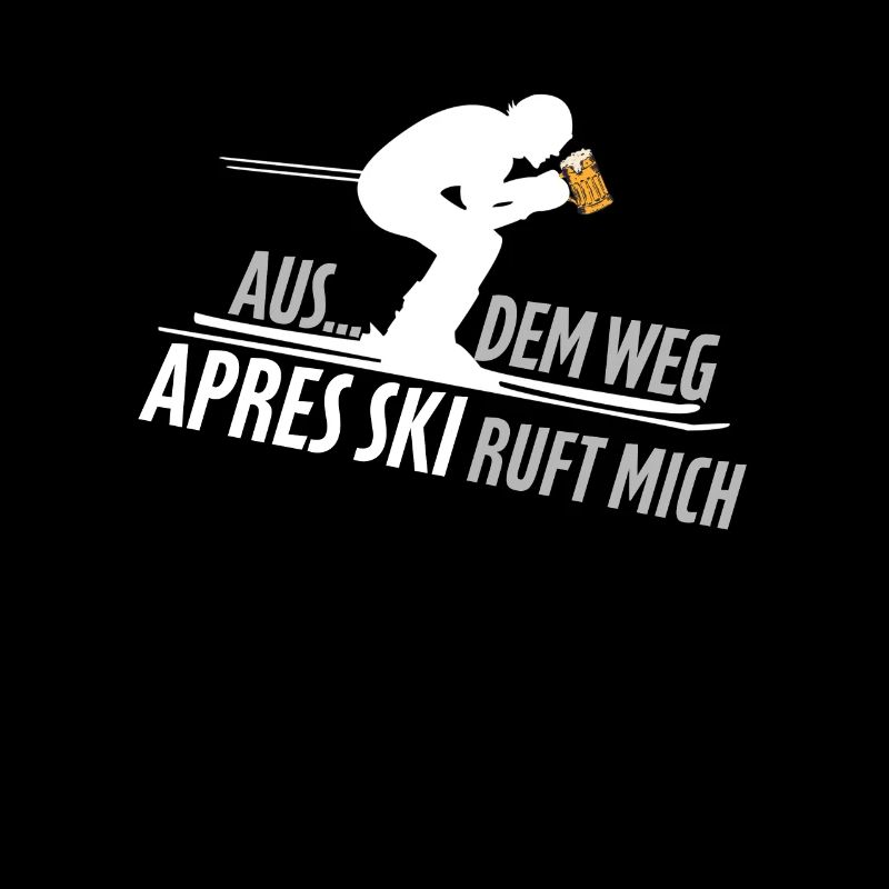 Skier mit Bier aus dem weg Apres Ski