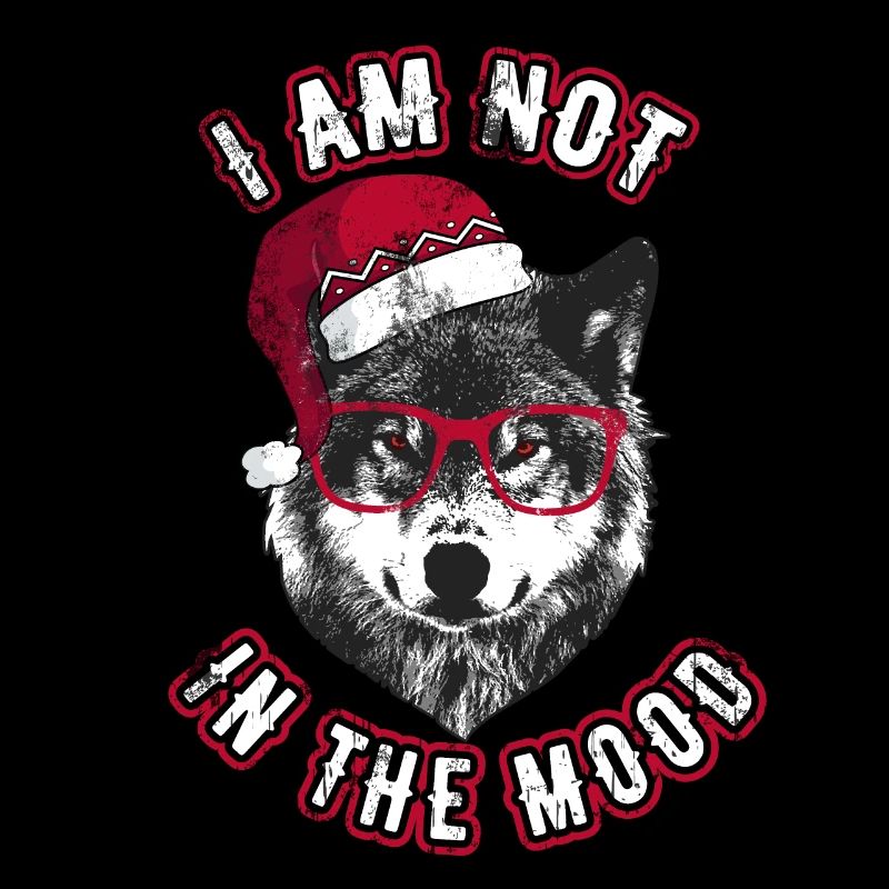 Je ne suis pas d’humeur - Grumpy Christmas Wolf