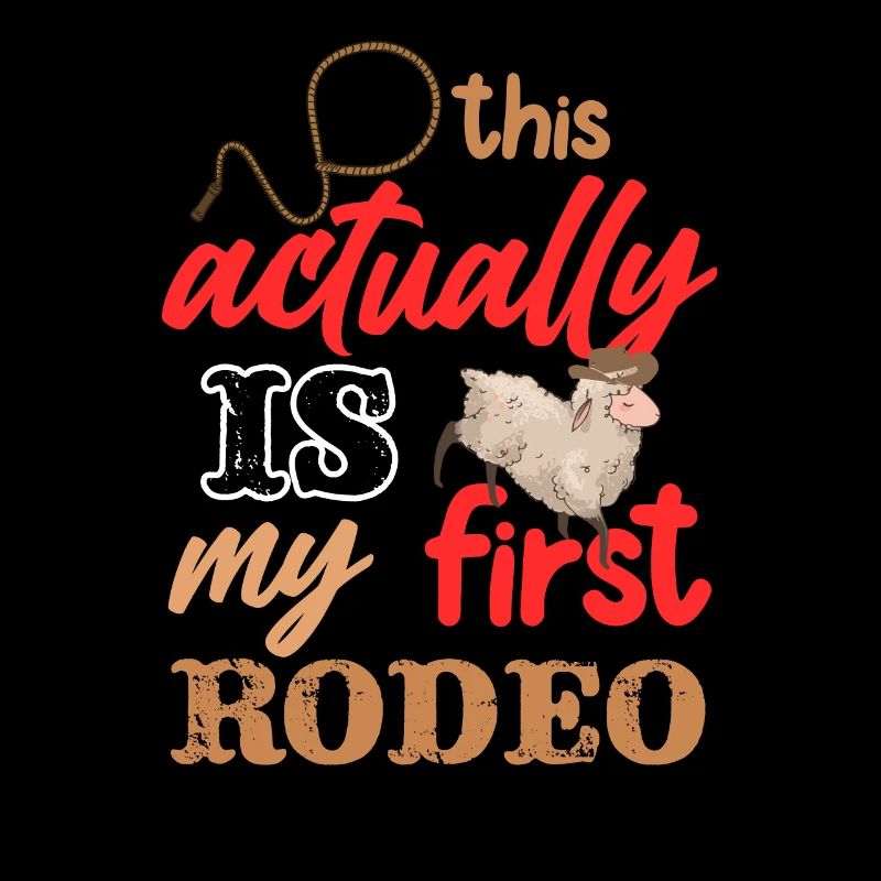 Actually My First Mutton Buster Rodeo Schaf Reiten