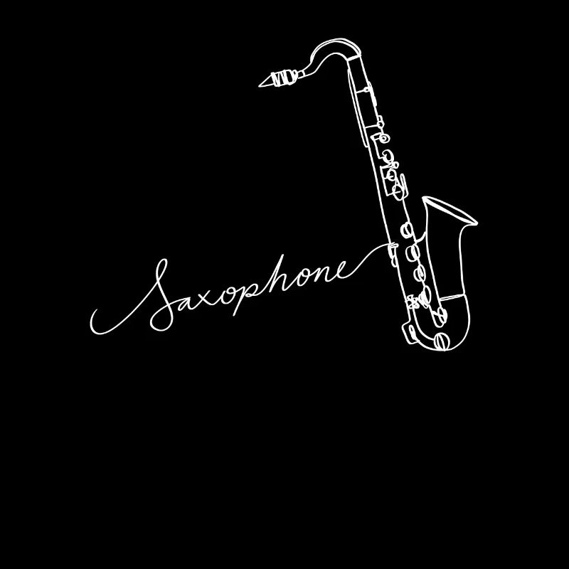 Saxophone Oneline Art - Saxophone Musician