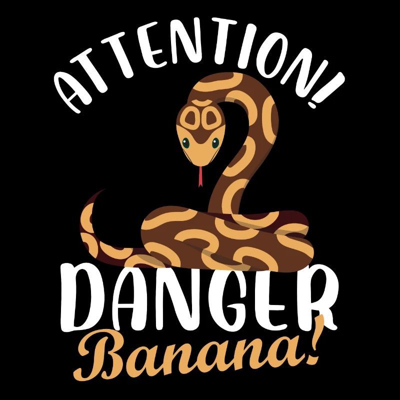 attention danger banane Design pour une blague de serpents