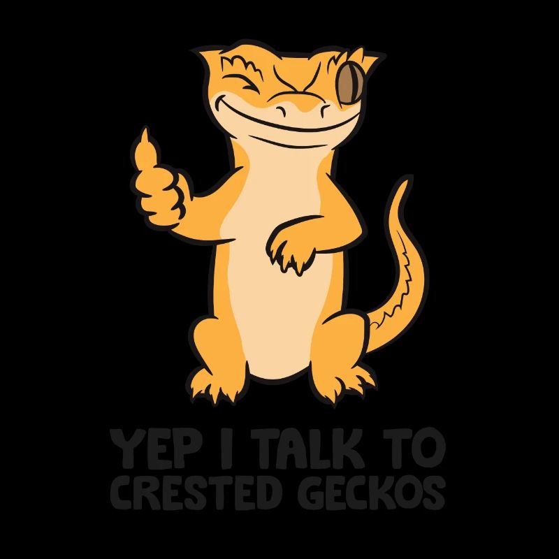 Schopfgecko-Besitzer Yep I Talk To Crested Geckos