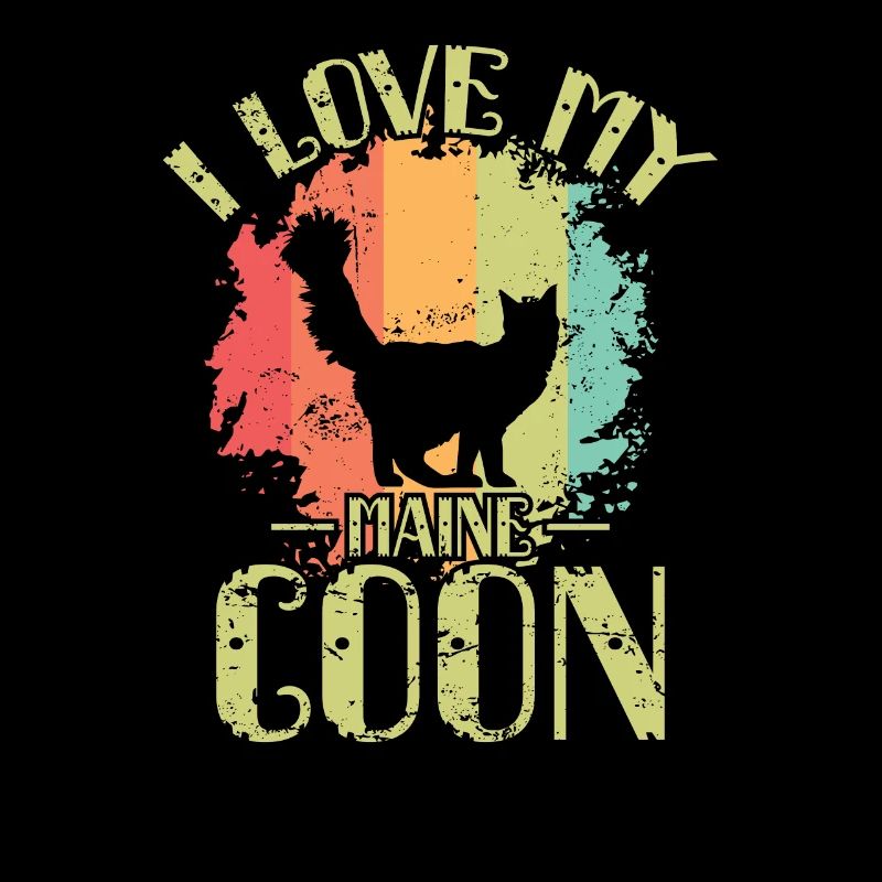 J’aime mon chat Maine Coon Chat Chat