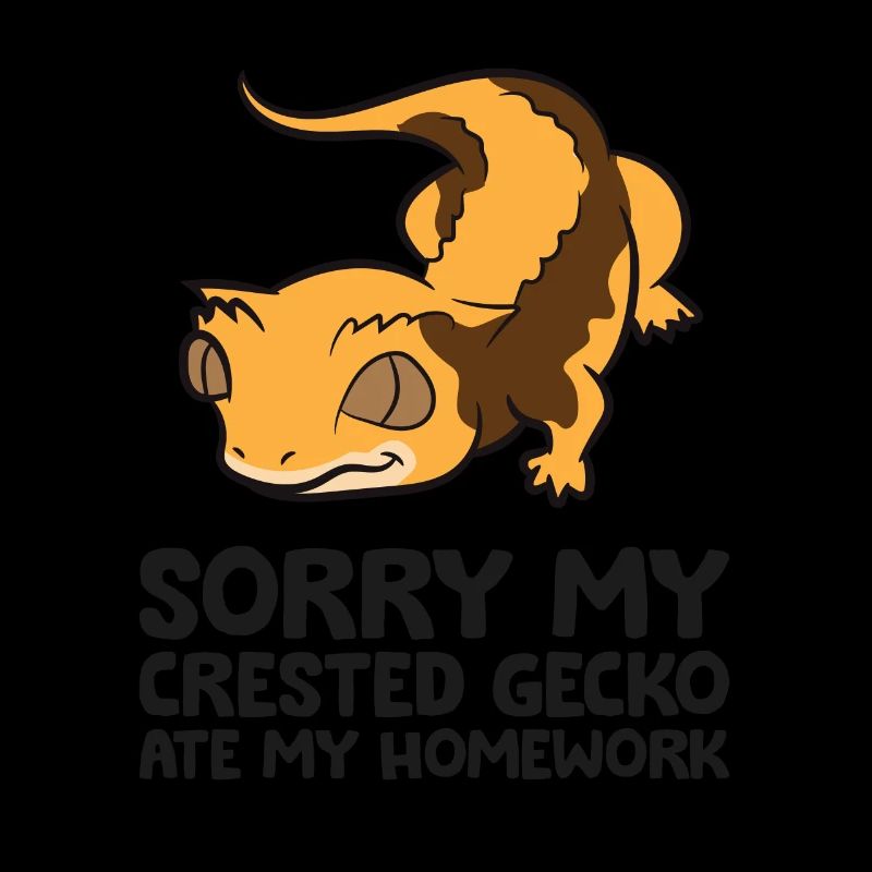 Désolé mon gecko à crête a mangé mon école de devoirs