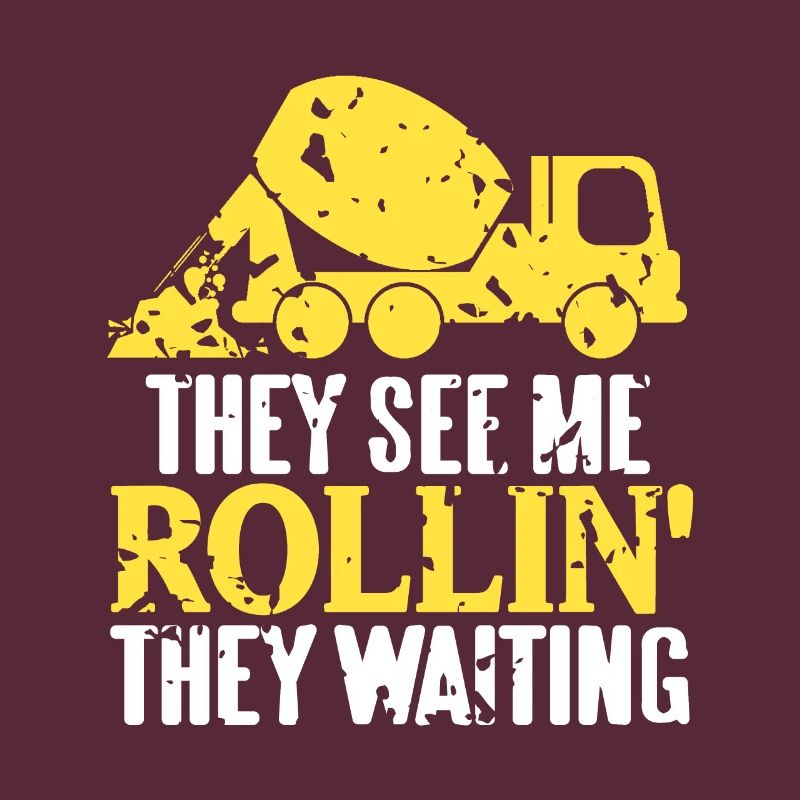 Concrete construction design for construction workers and construction site