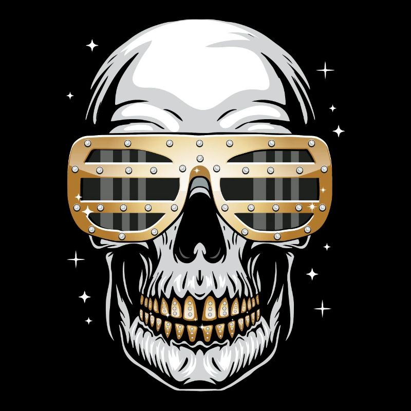 New Money Aesthetics Gothic Skull Goth