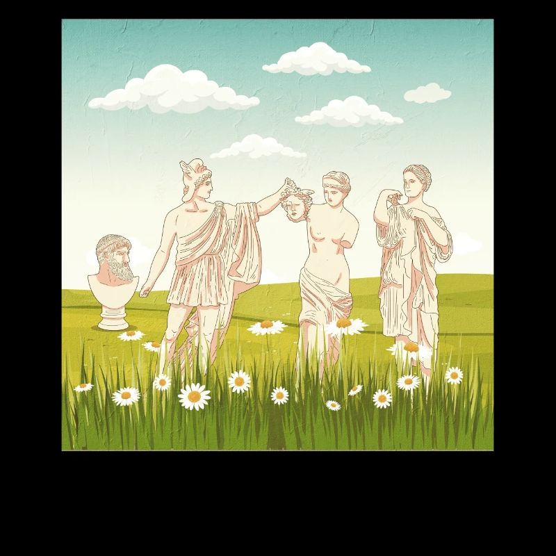 Bloomcore Aesthetic Greek Statue Flowercor