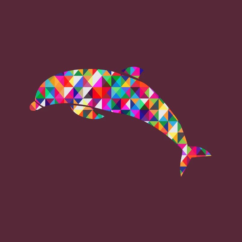 Dolphin Mosaic Colorful