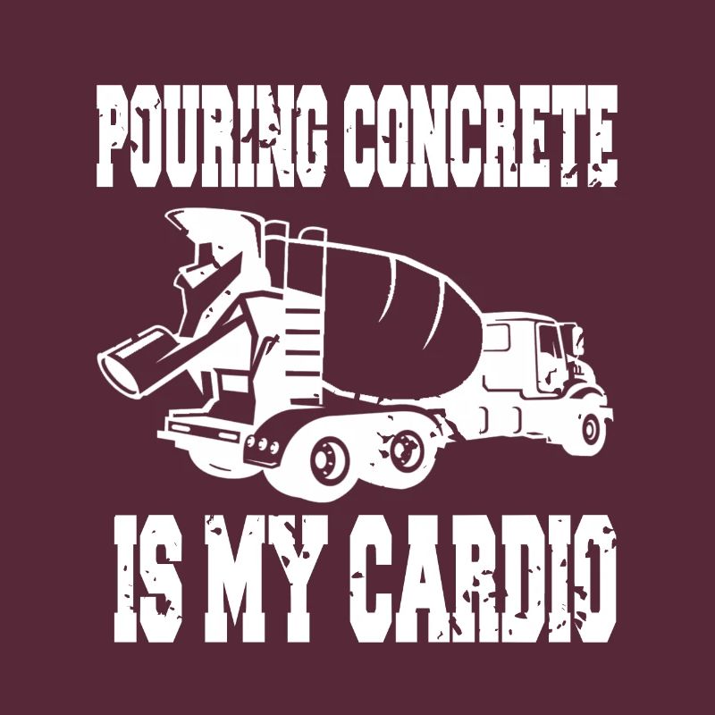 Concrete construction design for construction workers and construction site