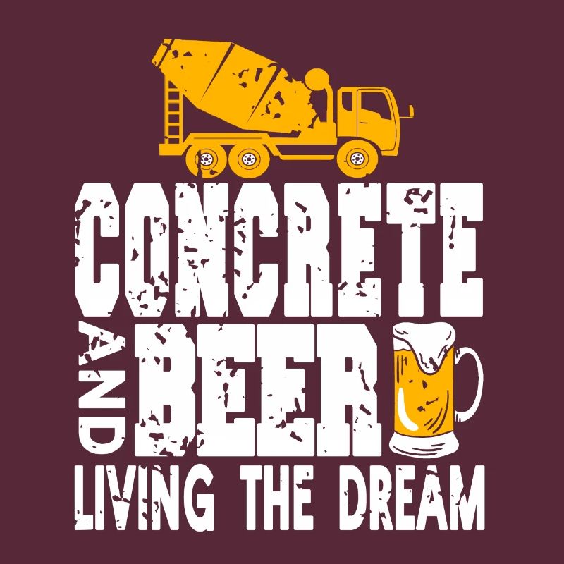 Concrete construction design for construction workers and construction site