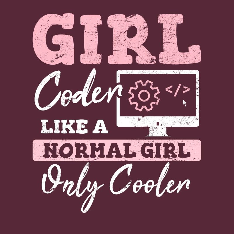 Funny Girl Coder Computer Programming Code Web Dev