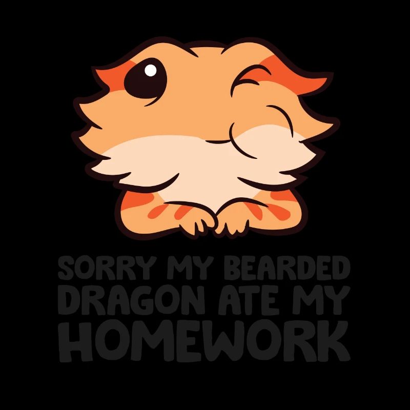 Désolé mon dragon barbu a mangé mes devoirs