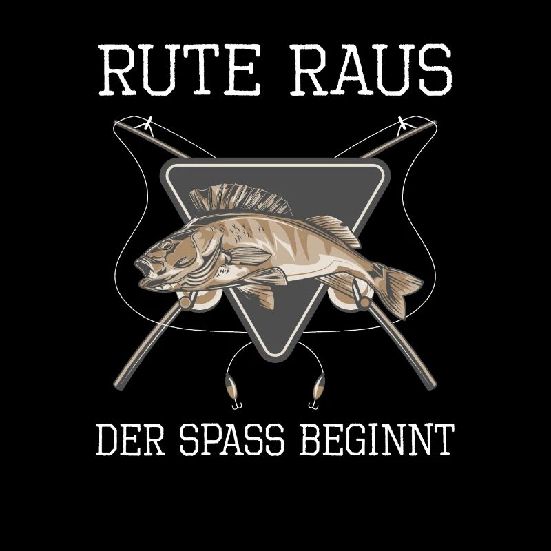 Hobbyfischer Angler Rute Raus Der Spaß Beginnt