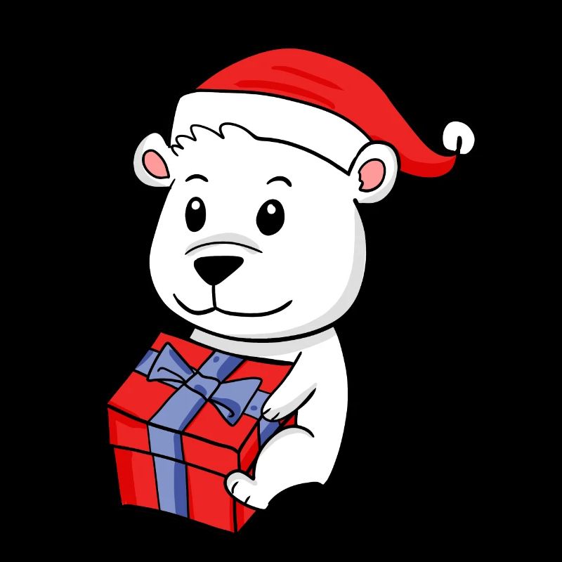 Weihnachten Eisbär mit Geschenke