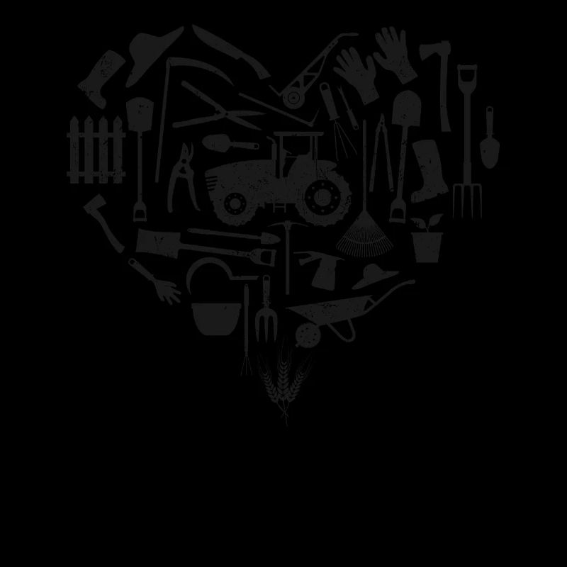 Farming Farmer Heart Tractor