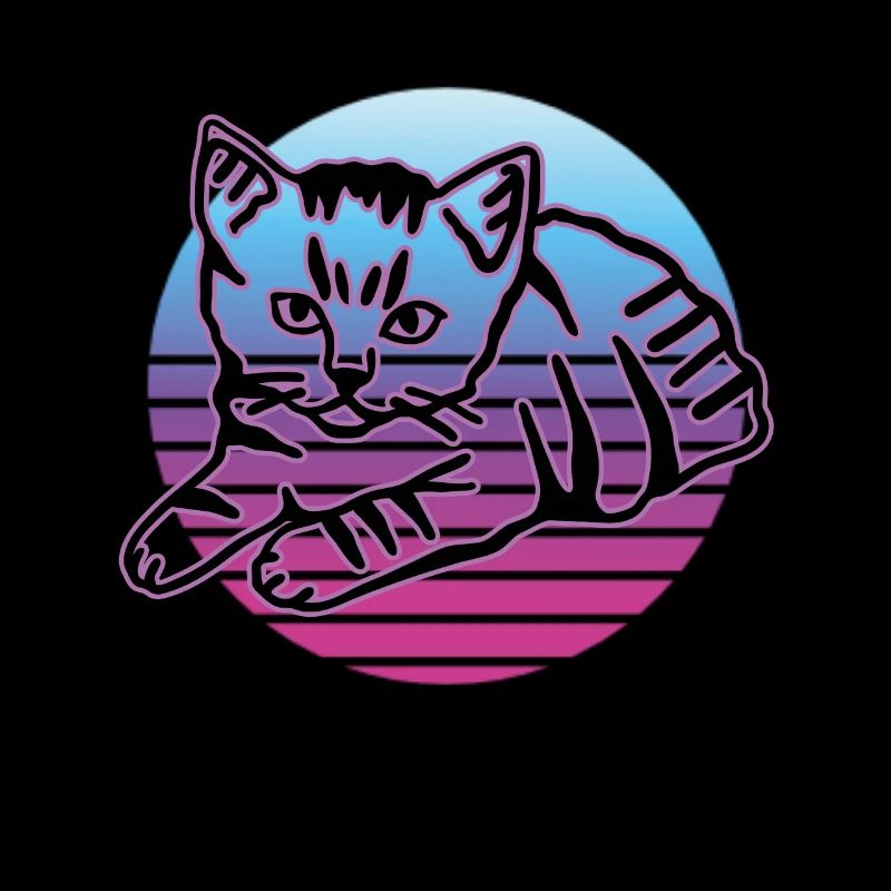 Chat graphique Retro Cat pour les propriétaires de chats