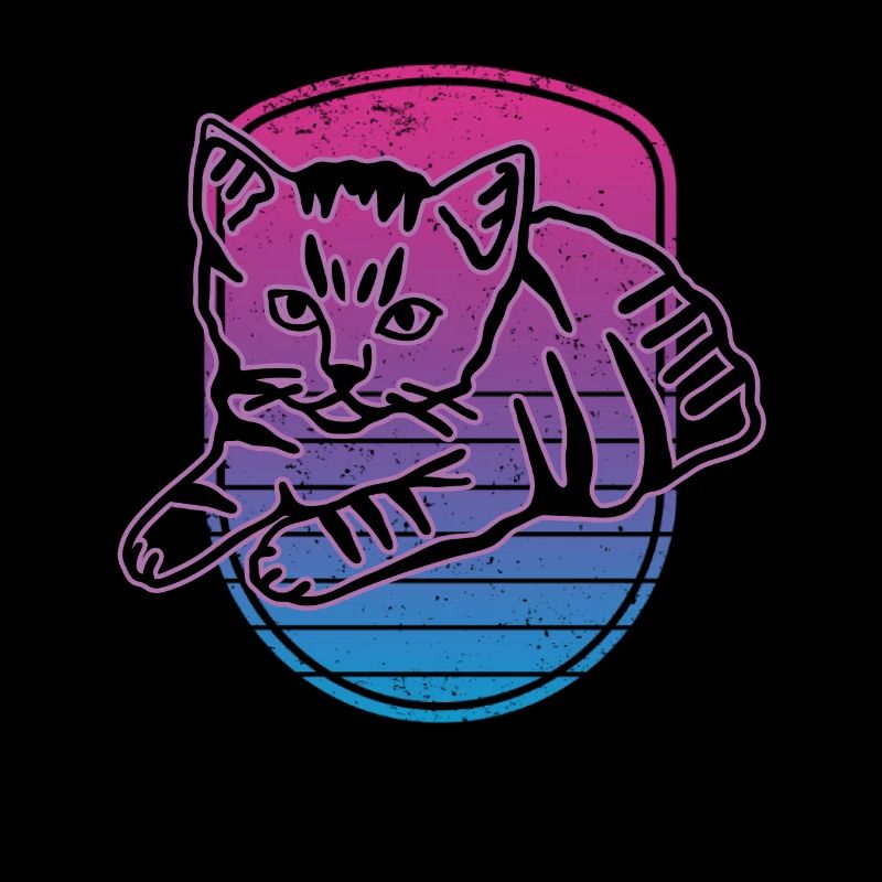 Chat graphique Retro Cat pour les propriétaires de chats
