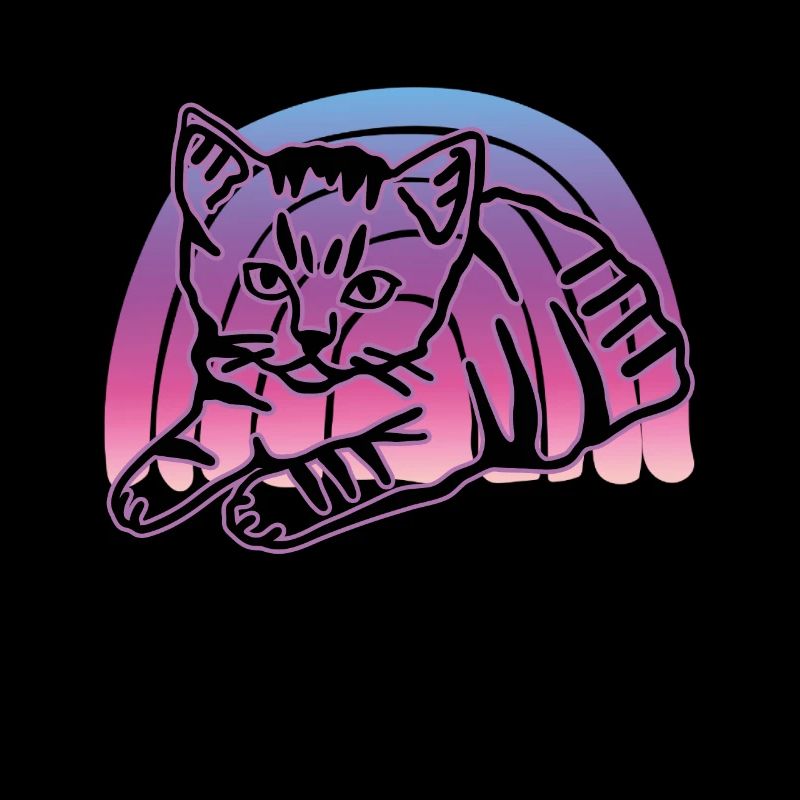 Chat graphique Retro Cat pour les propriétaires de chats